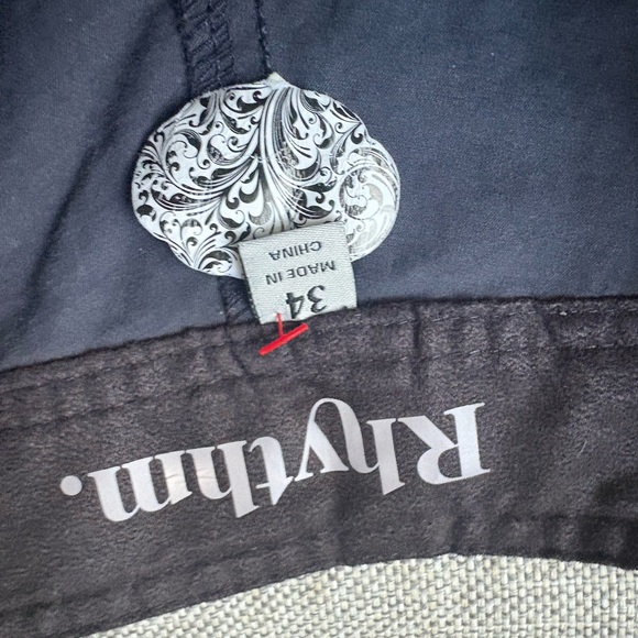 Navy and Tan Swim Shorts - Picture 2 of 2